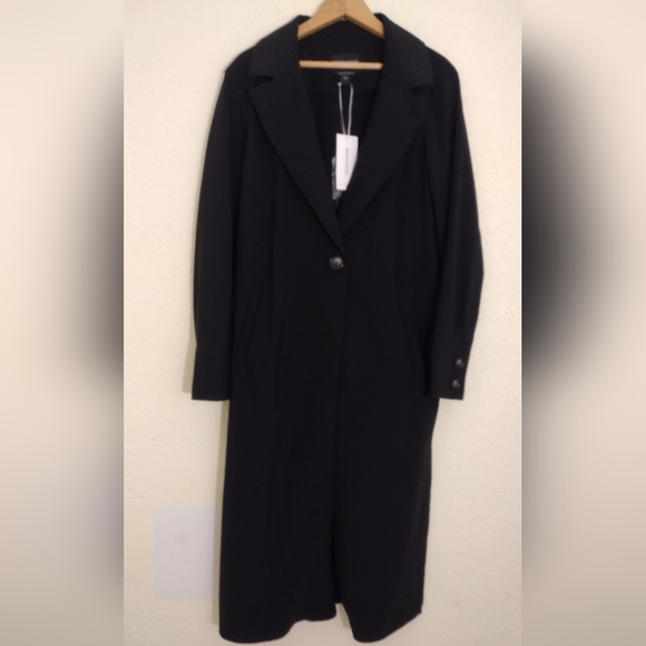 Bernardo Black Stretch Garbardine Trench Coat - Picture 2 of 10